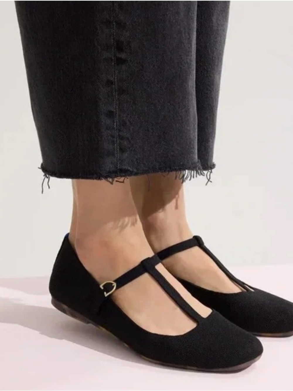 Rothy's The T–Strap Mary Jane in Black Women's Size 7.5 New Without Box
